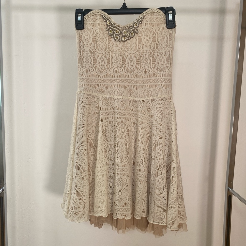 Lace Strapless Dress - Free People